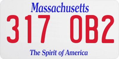 MA license plate 317OB2