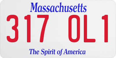 MA license plate 317OL1