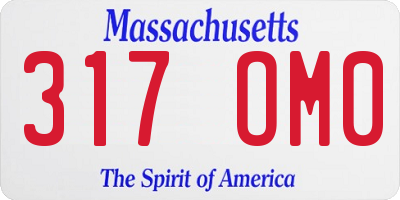 MA license plate 317OM0
