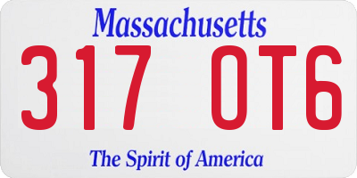 MA license plate 317OT6