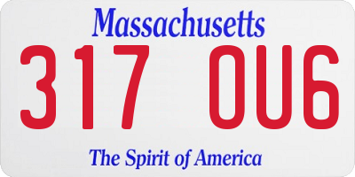 MA license plate 317OU6