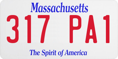 MA license plate 317PA1