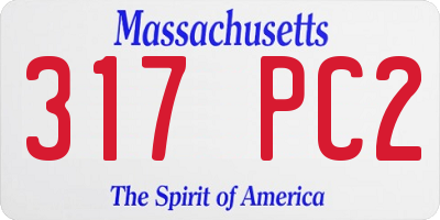 MA license plate 317PC2
