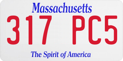MA license plate 317PC5