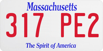 MA license plate 317PE2