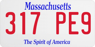 MA license plate 317PE9