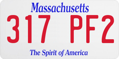 MA license plate 317PF2