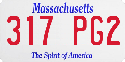 MA license plate 317PG2