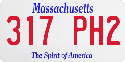MA license plate 317PH2