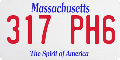 MA license plate 317PH6