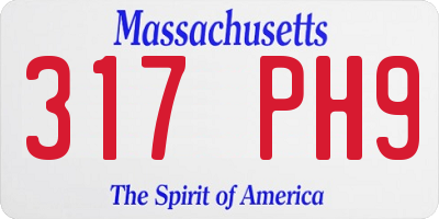 MA license plate 317PH9