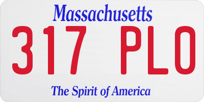MA license plate 317PL0