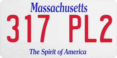 MA license plate 317PL2