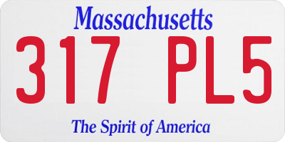 MA license plate 317PL5
