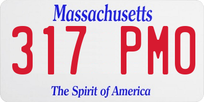 MA license plate 317PM0
