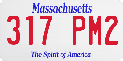 MA license plate 317PM2