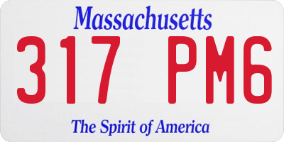 MA license plate 317PM6
