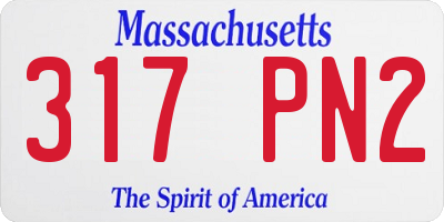 MA license plate 317PN2