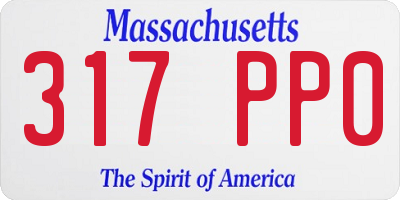 MA license plate 317PP0