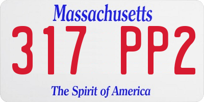 MA license plate 317PP2