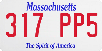 MA license plate 317PP5