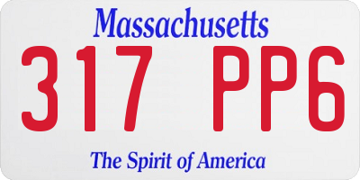 MA license plate 317PP6