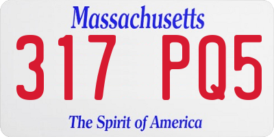 MA license plate 317PQ5