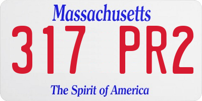 MA license plate 317PR2