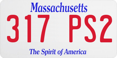 MA license plate 317PS2