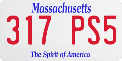 MA license plate 317PS5