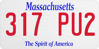 MA license plate 317PU2