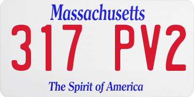 MA license plate 317PV2