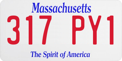 MA license plate 317PY1