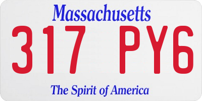 MA license plate 317PY6