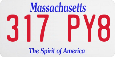 MA license plate 317PY8