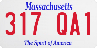 MA license plate 317QA1