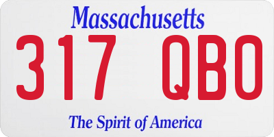 MA license plate 317QB0