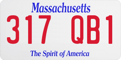 MA license plate 317QB1