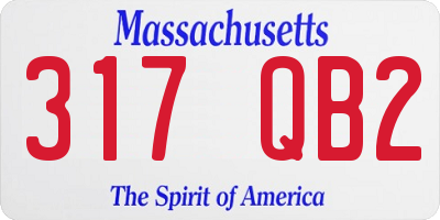 MA license plate 317QB2