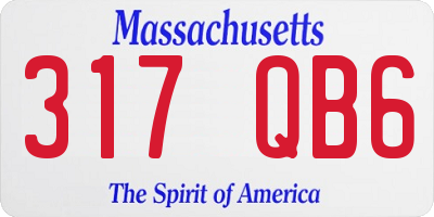 MA license plate 317QB6