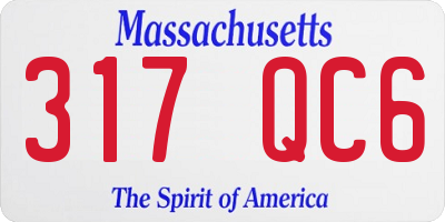 MA license plate 317QC6