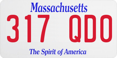 MA license plate 317QD0
