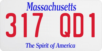 MA license plate 317QD1