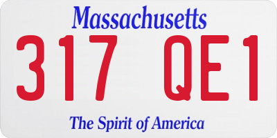 MA license plate 317QE1