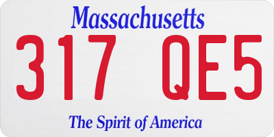 MA license plate 317QE5