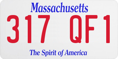 MA license plate 317QF1