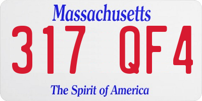 MA license plate 317QF4
