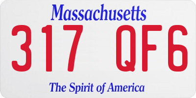 MA license plate 317QF6