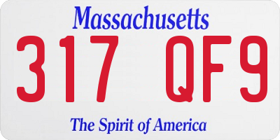MA license plate 317QF9