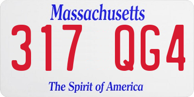 MA license plate 317QG4